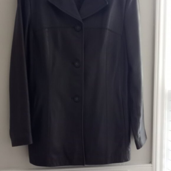 ' G-III Apparel' 'SIENA' Butter soft Dark Brown Leather Jacket Size M NWOT - Picture 9 of 13